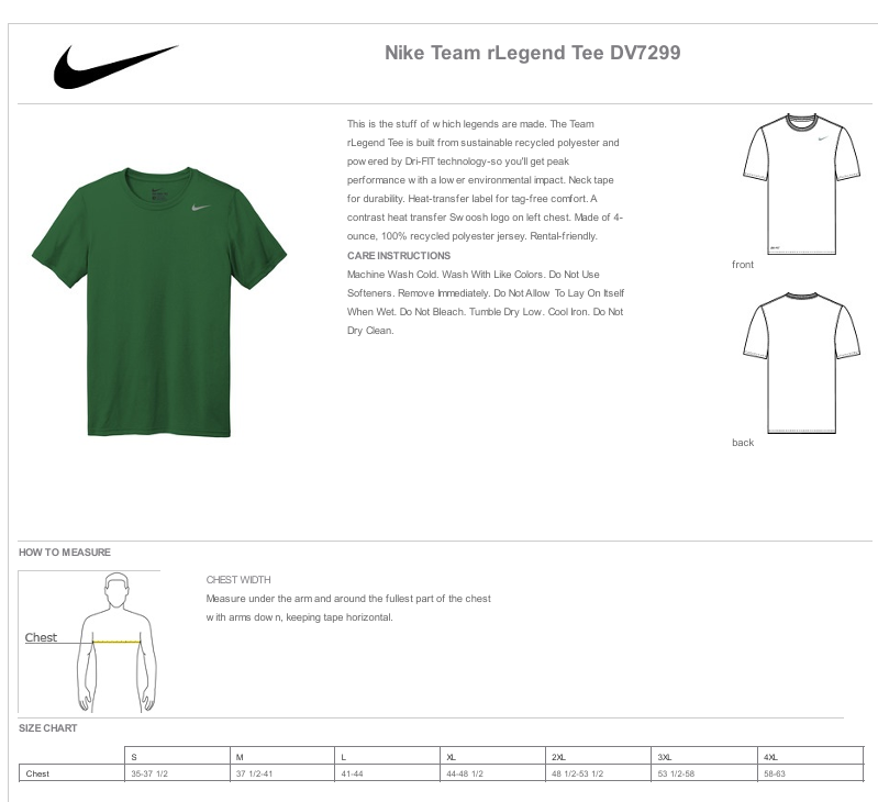 Nike Short Sleeve Options